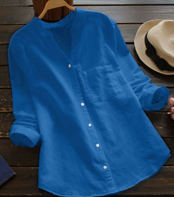 Aloyse Women's Shirt – Comfortable Breathable Linen-Cotton Blend & Relaxed Fit