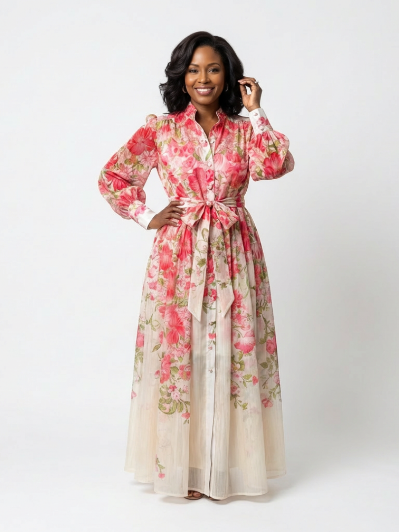 Felicity | Women's Floral Long Sleeve Maxi Dress
