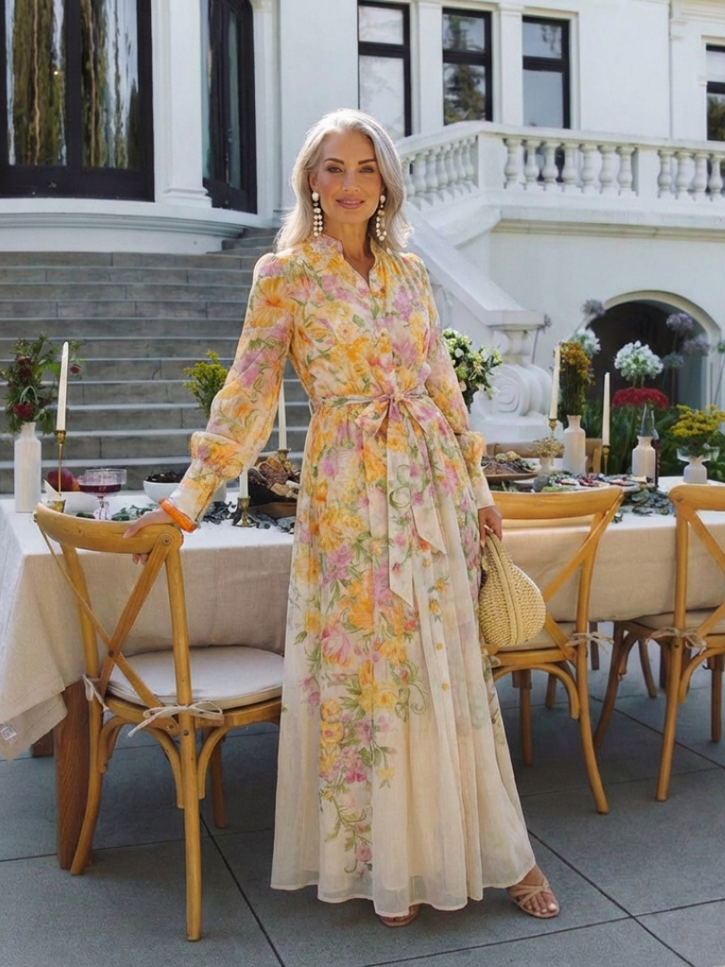 Felicity | Women's Floral Long Sleeve Maxi Dress