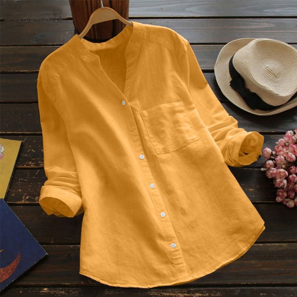 Aloyse Women's Shirt – Comfortable Breathable Linen-Cotton Blend & Relaxed Fit