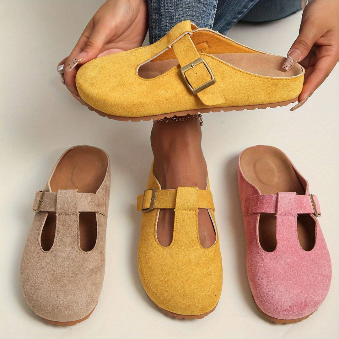 Juniper | Women's Yellow Buckle Clogs