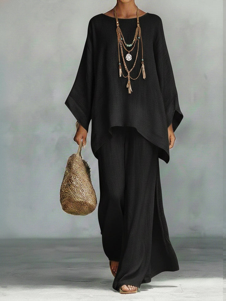 Claire | Loose Linen and Cotton Two-Piece Set