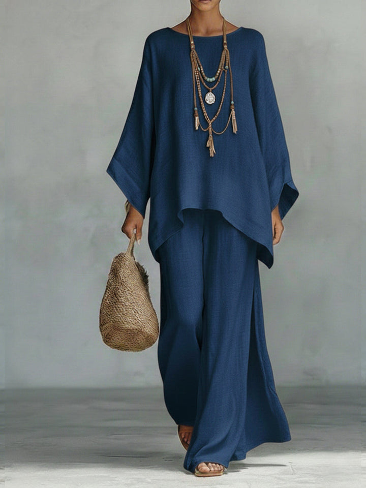 Claire | Loose Linen and Cotton Two-Piece Set