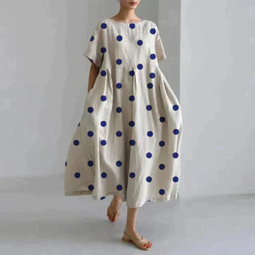 Zara Women's Dress – Elegant Floral Print, Breathable Comfort & Relaxed Fit