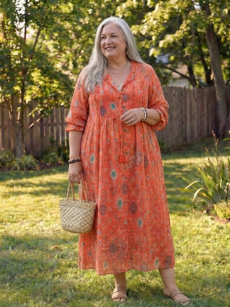Roselyn | Women's Floral Button Front Maxi Dress