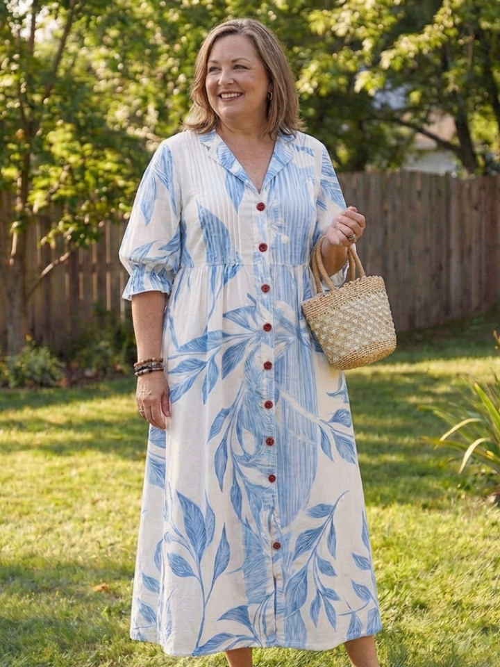Roselyn | Women's Floral Button Front Maxi Dress