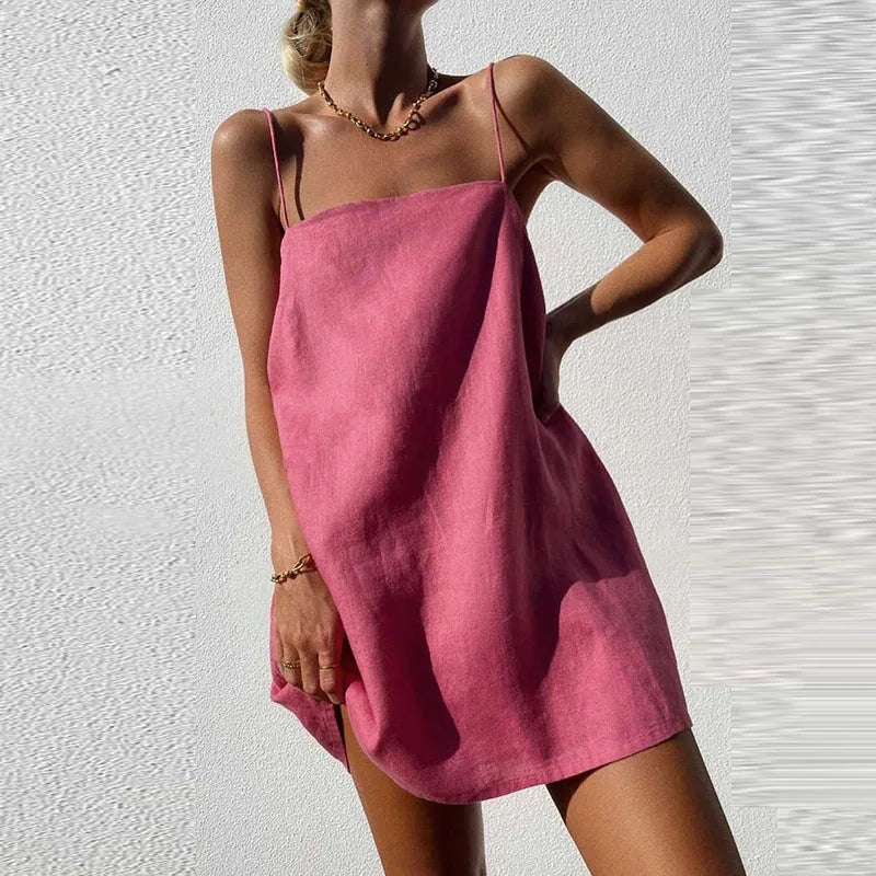 Liviana Elegant Slip Dress – Long Women's Satin Dress with Thin Straps