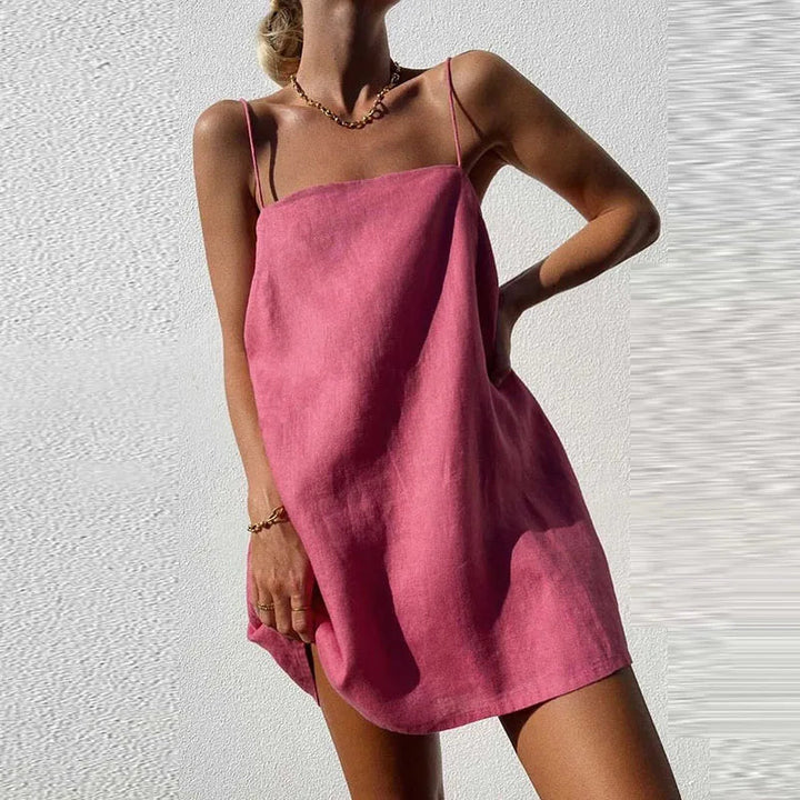 Liviana Elegant Slip Dress – Long Women's Satin Dress with Thin Straps