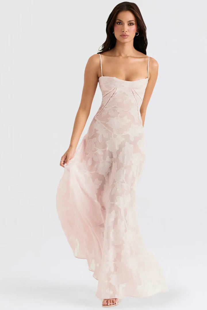 Gretchen™ | Long Summer Dress with Open Back and Adjustable Straps