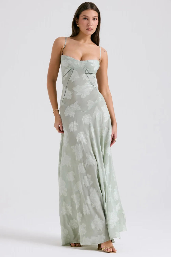 Gretchen™ | Long Summer Dress with Open Back and Adjustable Straps