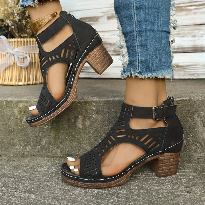 HANNOVER - Elegant Orthopedic Sandals with High Heel