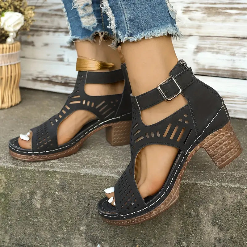 HANNOVER - Elegant Orthopedic Sandals with High Heel