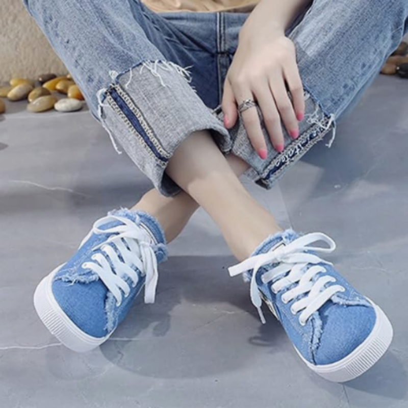 👟 50% OFF! 👖 Women's Denim Mule Sneakers: Easy to Slip On, Comfortable Sole, and Perfect for a Casual Summer Look ☀️