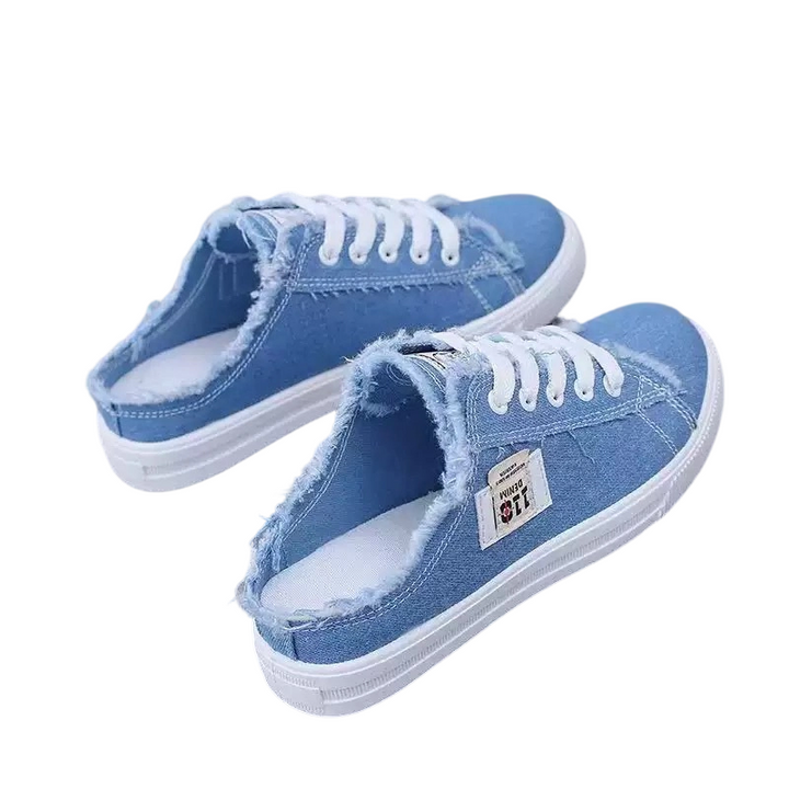 👟 50% OFF! 👖 Women's Denim Mule Sneakers: Easy to Slip On, Comfortable Sole, and Perfect for a Casual Summer Look ☀️