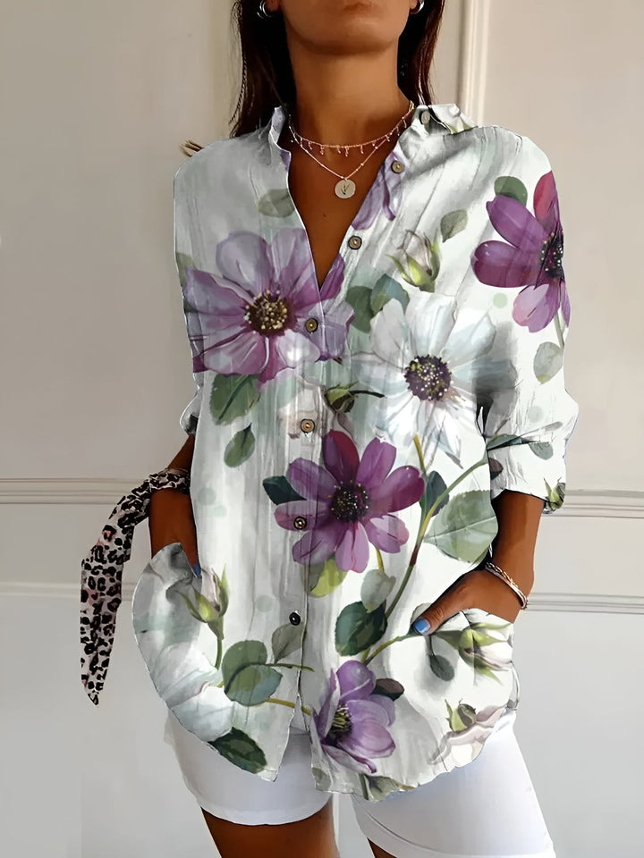 Haven Blouse Women Chic – Elegant Long Sleeve Blouse for Daily or Office Wear