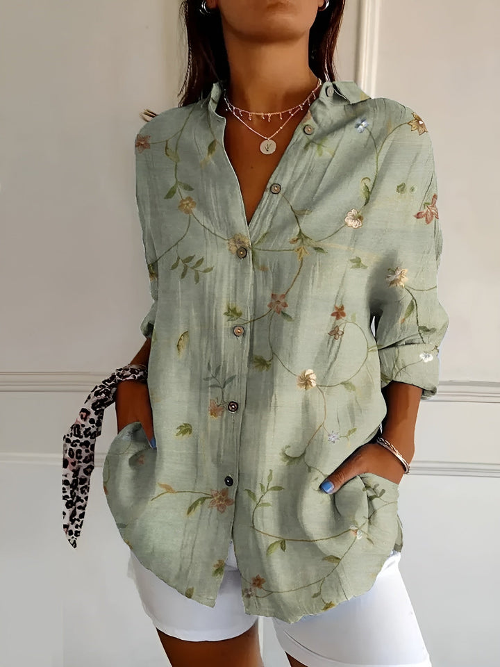 Haven Blouse Women Chic – Elegant Long Sleeve Blouse for Daily or Office Wear