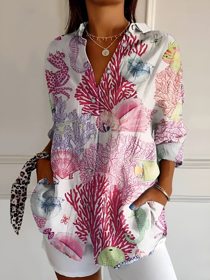 Haven Blouse Women Chic – Elegant Long Sleeve Blouse for Daily or Office Wear