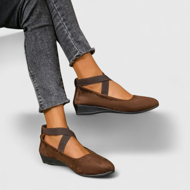 Zephyra | Women's Cross Strap Mary Jane Flats